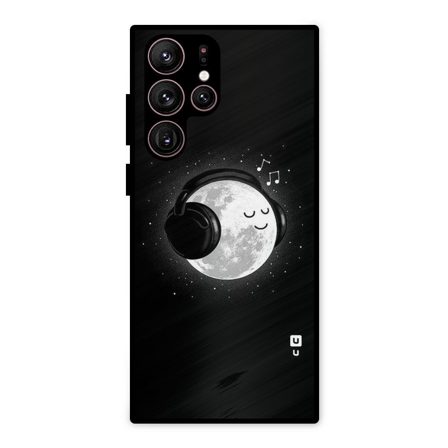 Music World Enjoying Metal Back Case for Galaxy S22 Ultra 5G