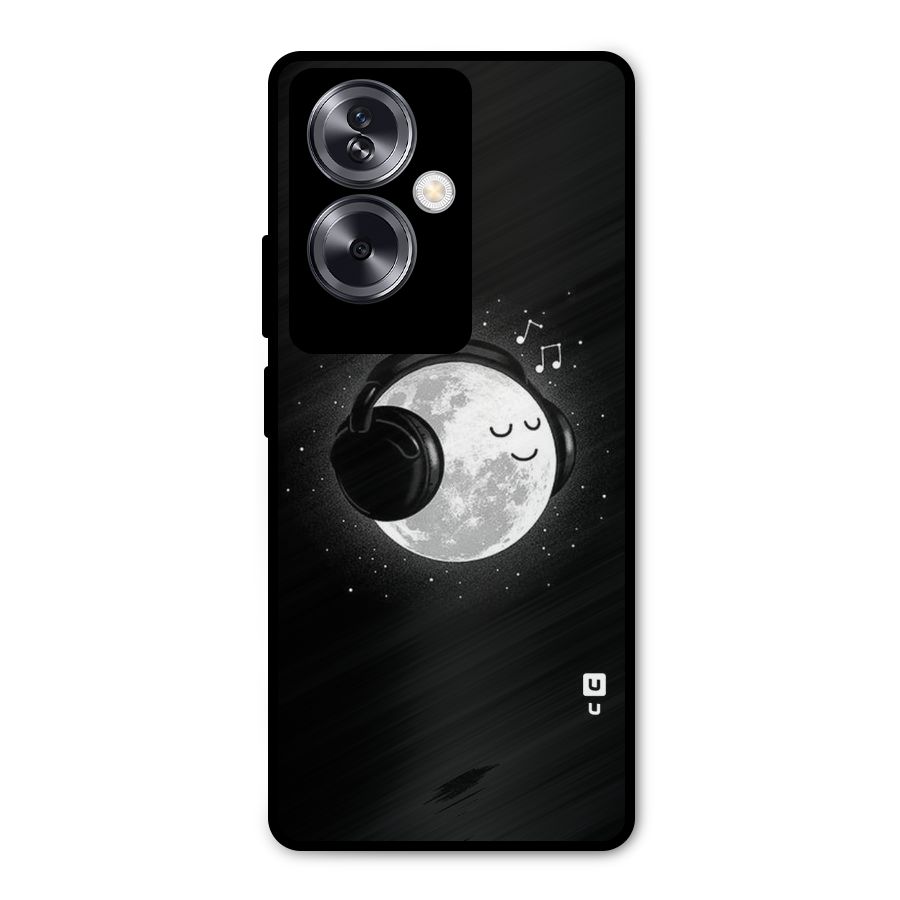 Music World Enjoying Metal Back Case for Oppo A79 5G