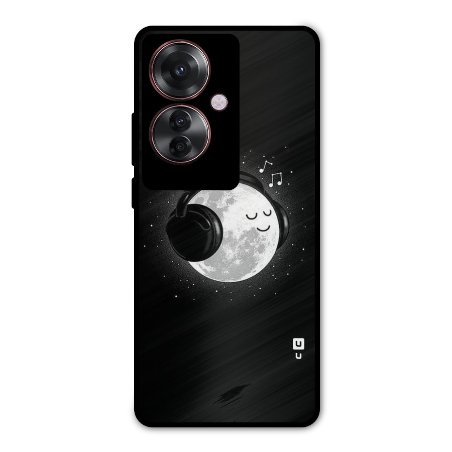 Music World Enjoying Metal Back Case for Oppo F25 Pro