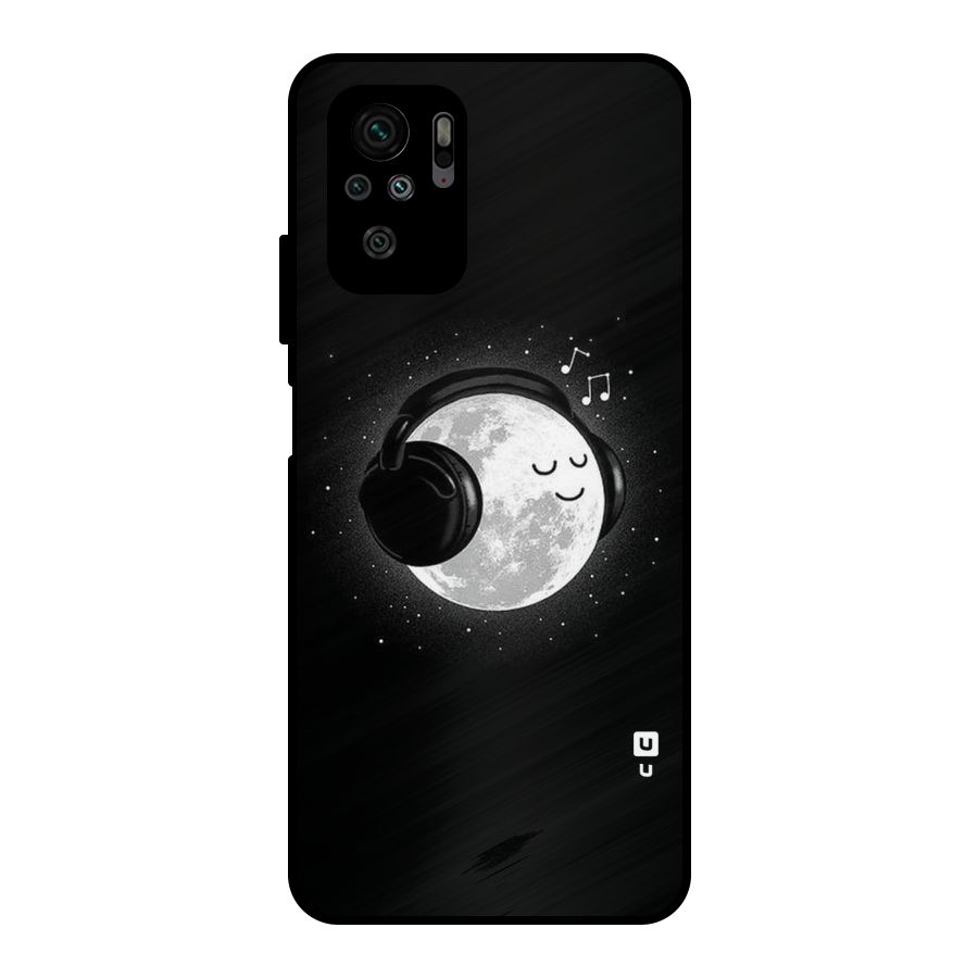 Music World Enjoying Metal Back Case for Redmi Note 10S