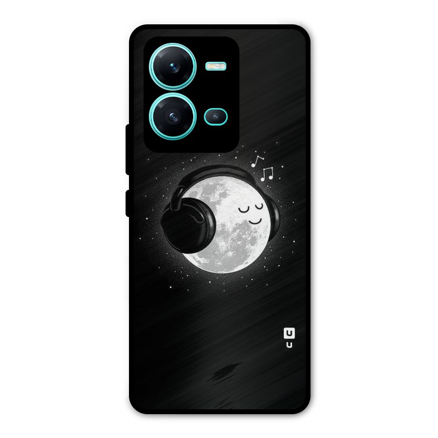 Music World Enjoying Metal Back Case for Vivo V25