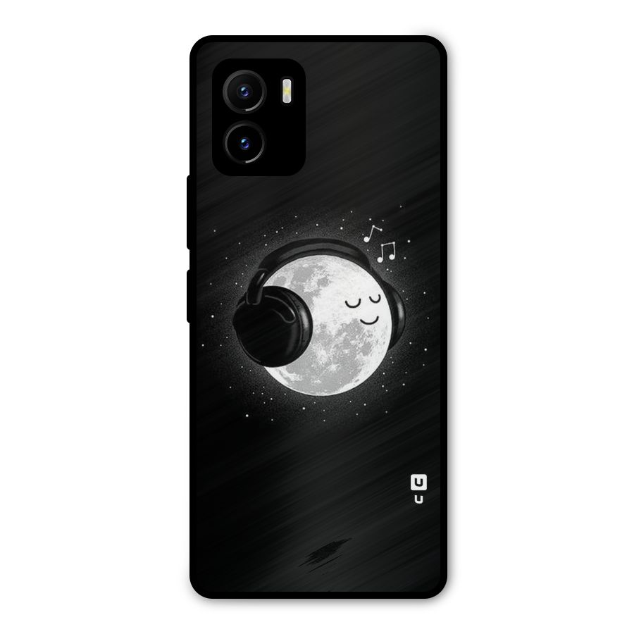 Music World Enjoying Metal Back Case for Vivo Y15s