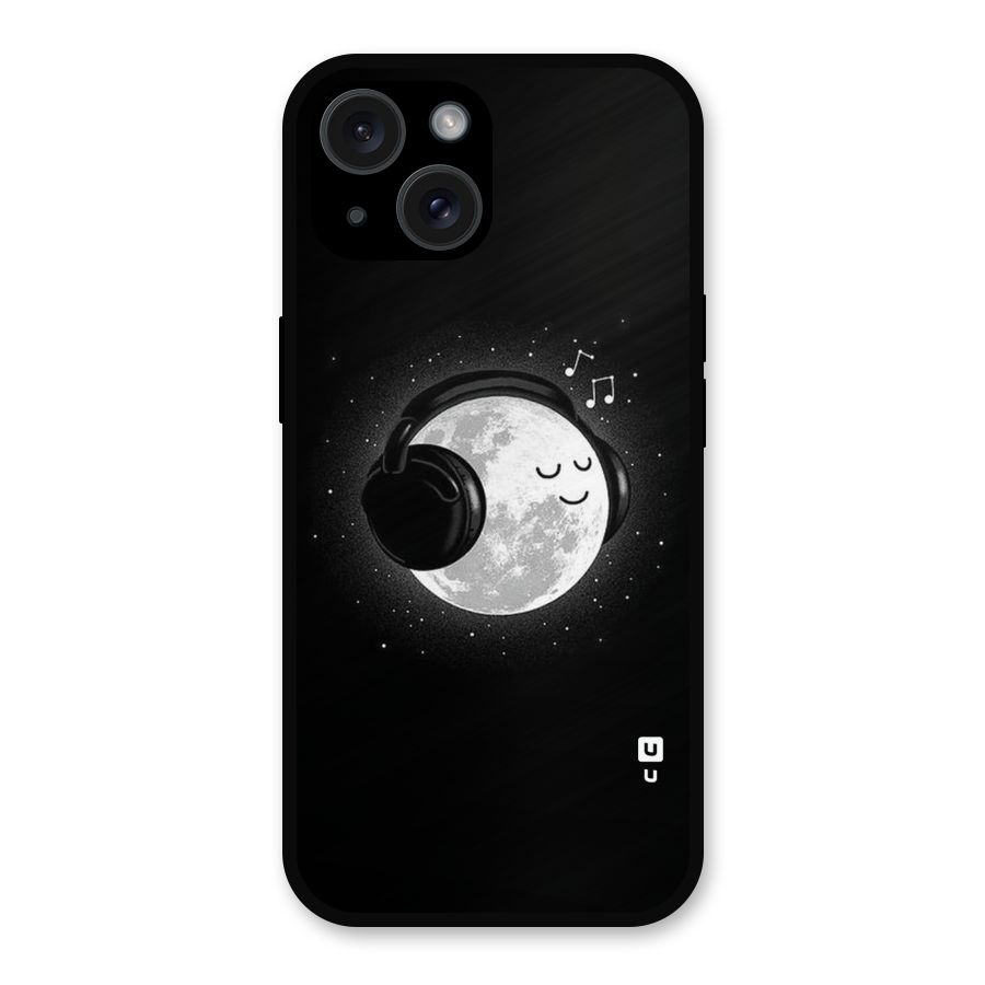 Music World Enjoying Metal Back Case for iPhone 15