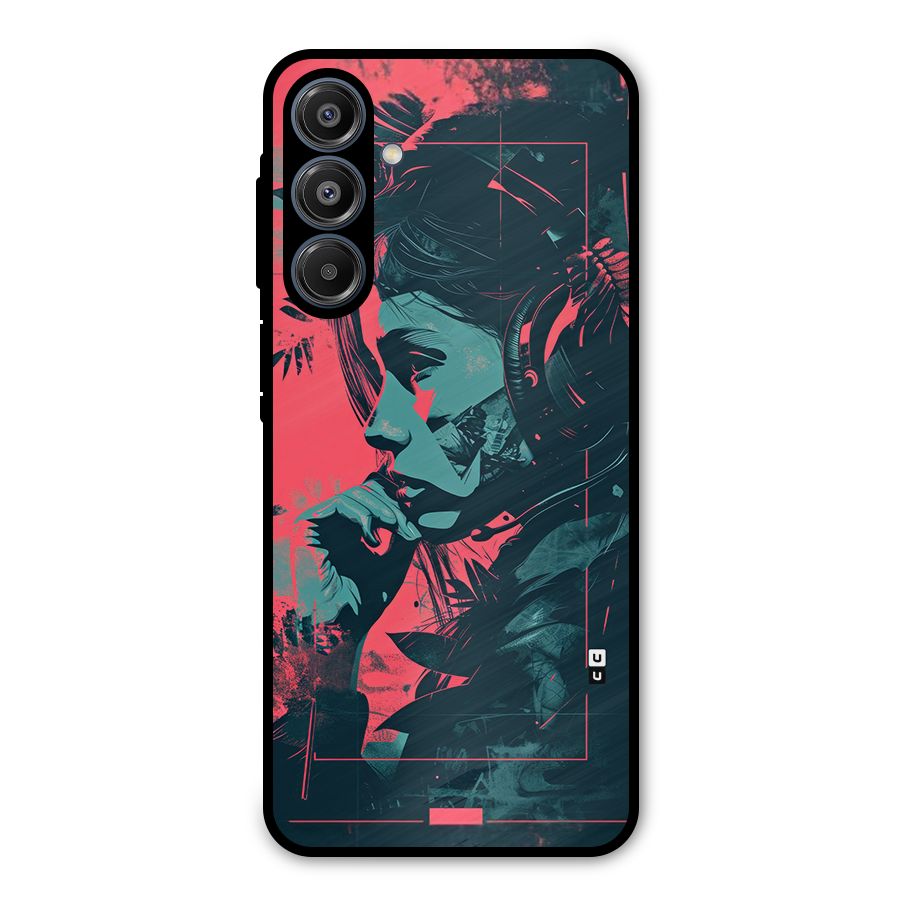 Musical Illustration Metal Back Case for Galaxy A16 5G