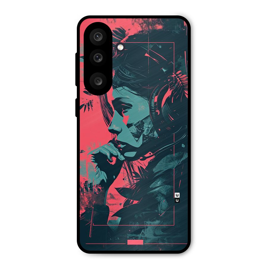 Musical Illustration Metal Back Case for Galaxy M56