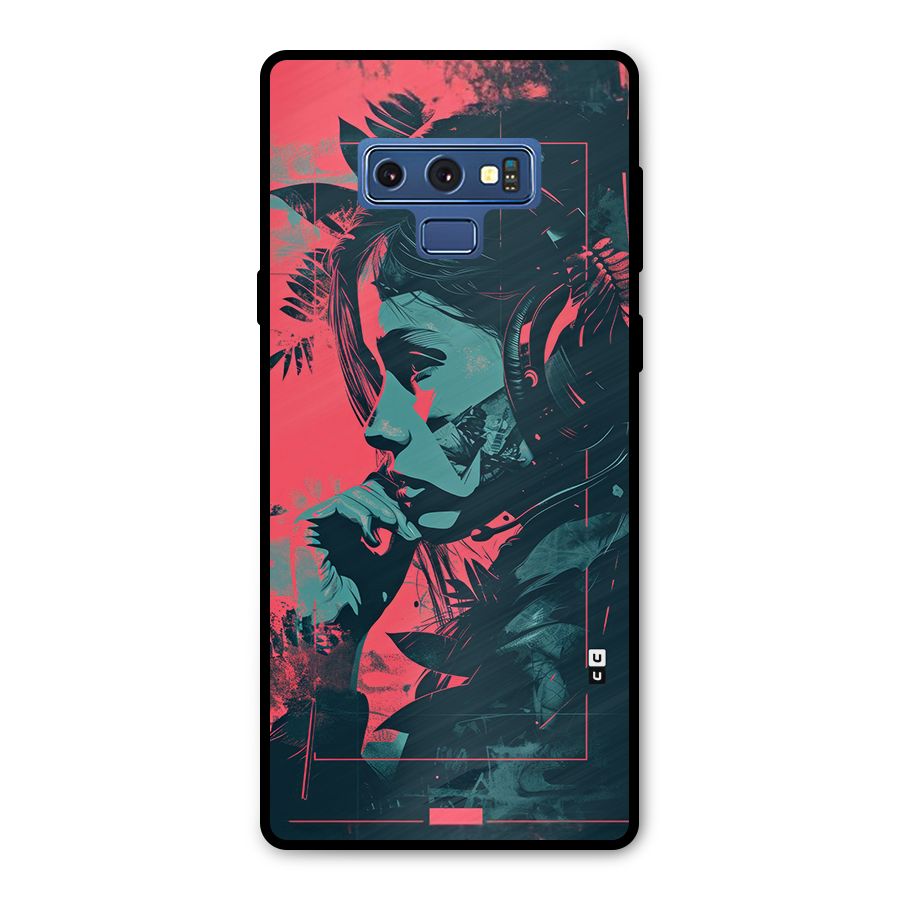 Musical Illustration Metal Back Case for Galaxy Note 9