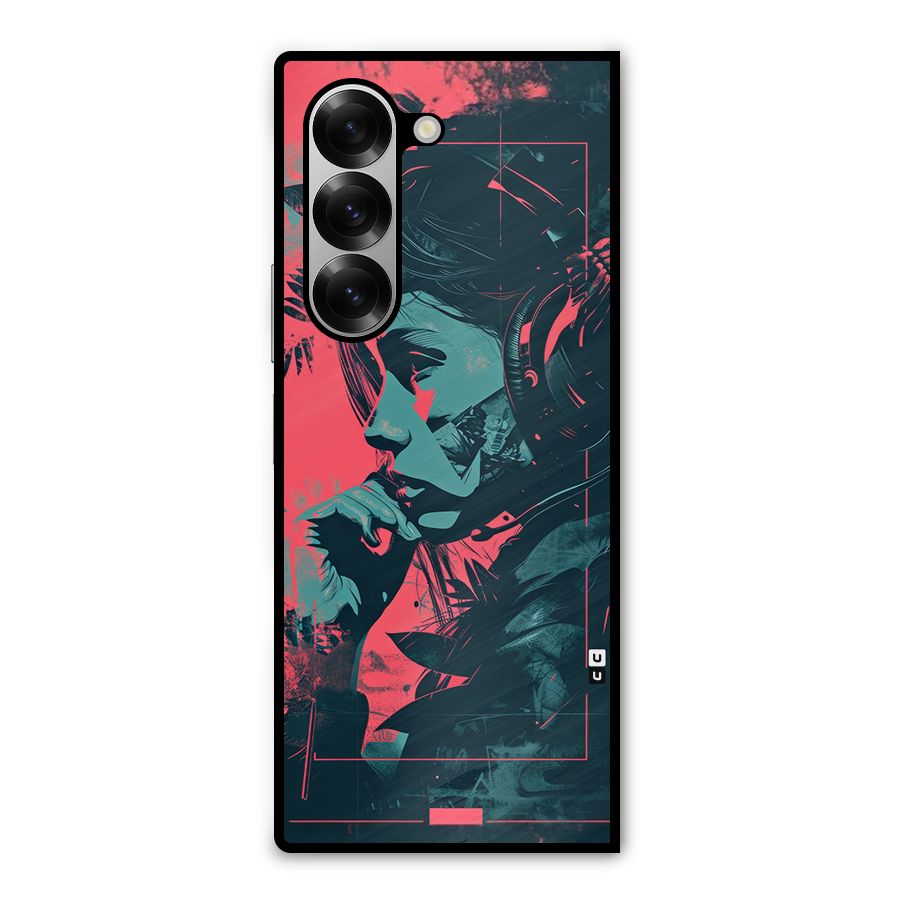 Musical Illustration Metal Back Case for Galaxy Z Fold6