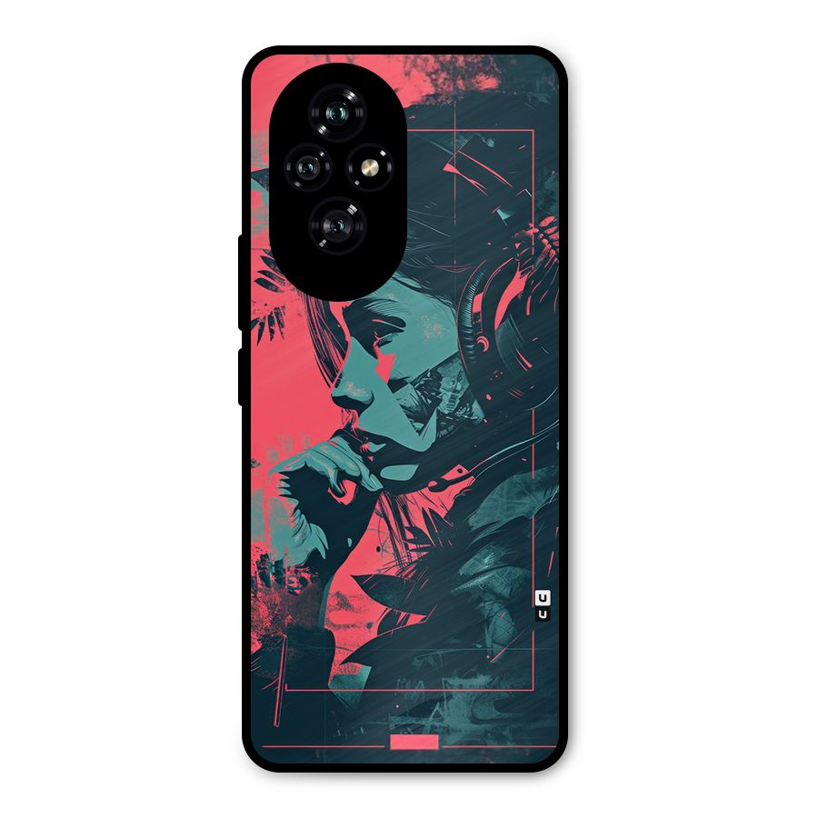 Musical Illustration Metal Back Case for Honor 200
