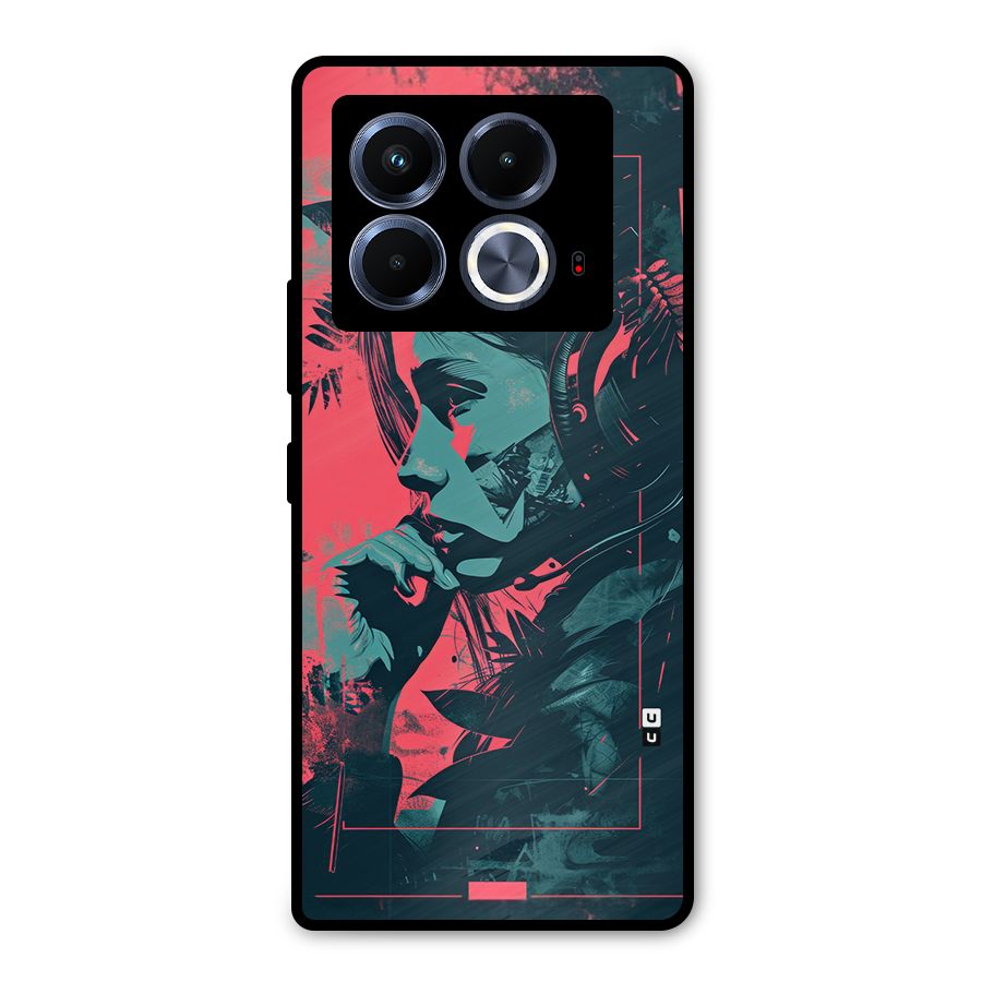 Musical Illustration Metal Back Case for Infinix Note 40 5G