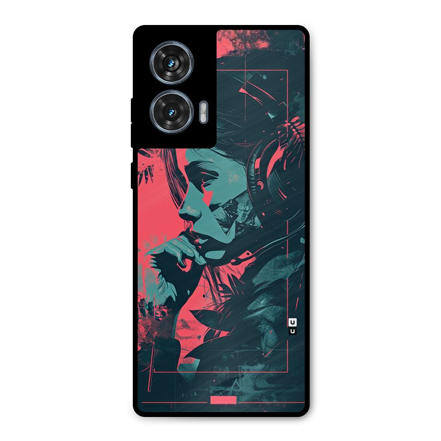 Musical Illustration Metal Back Case for Motorola Edge 50 Fusion