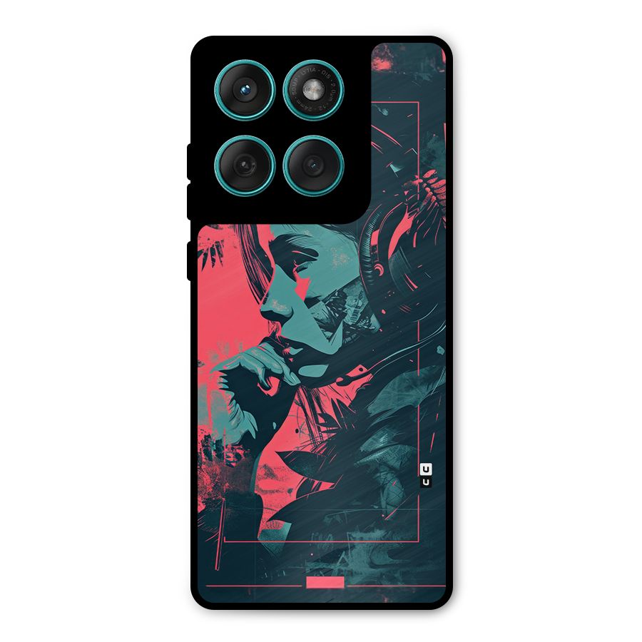 Musical Illustration Metal Back Case for Motorola Edge 60 Fusion