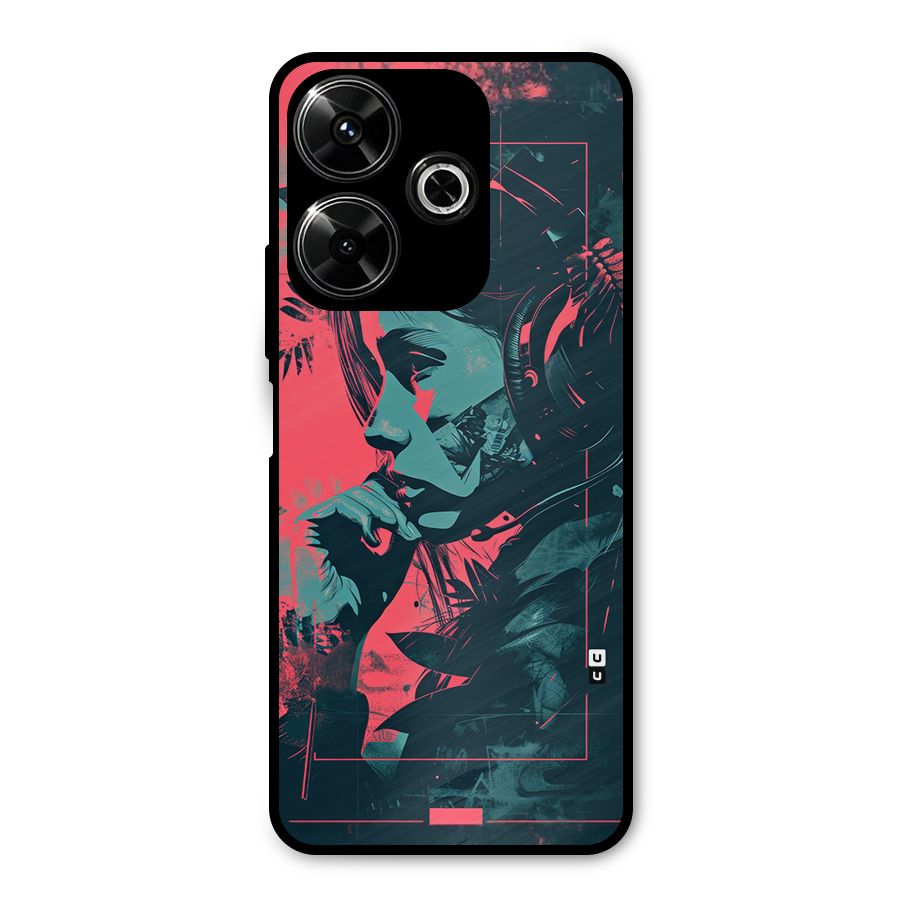 Musical Illustration Metal Back Case for Redmi 13 5G