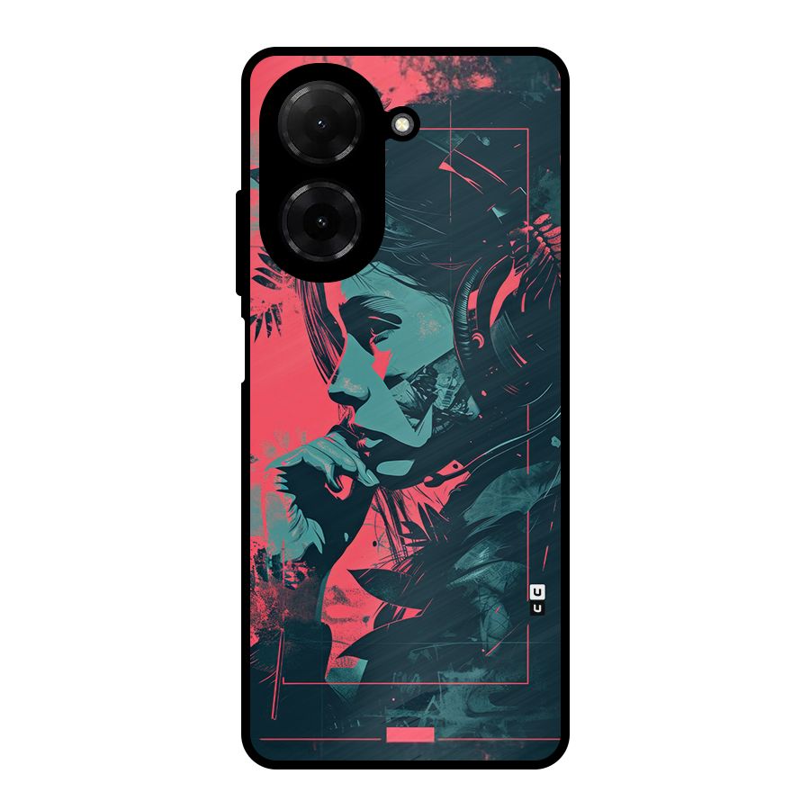 Musical Illustration Metal Back Case for Redmi A5 4G