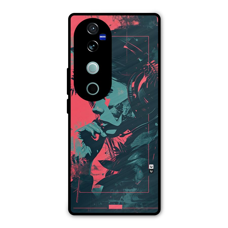 Musical Illustration Metal Back Case for Vivo V40