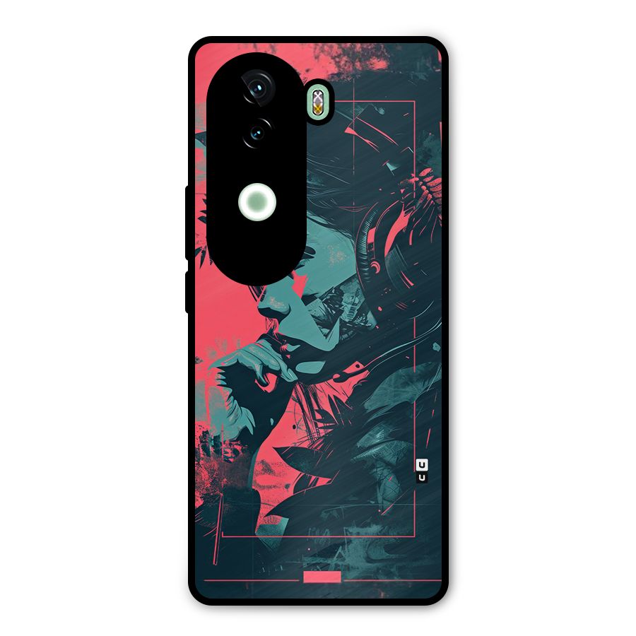 Musical Illustration Metal Back Case for Vivo V40e