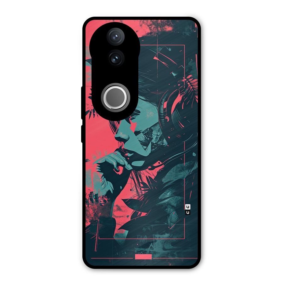 Musical Illustration Metal Back Case for Vivo V50e