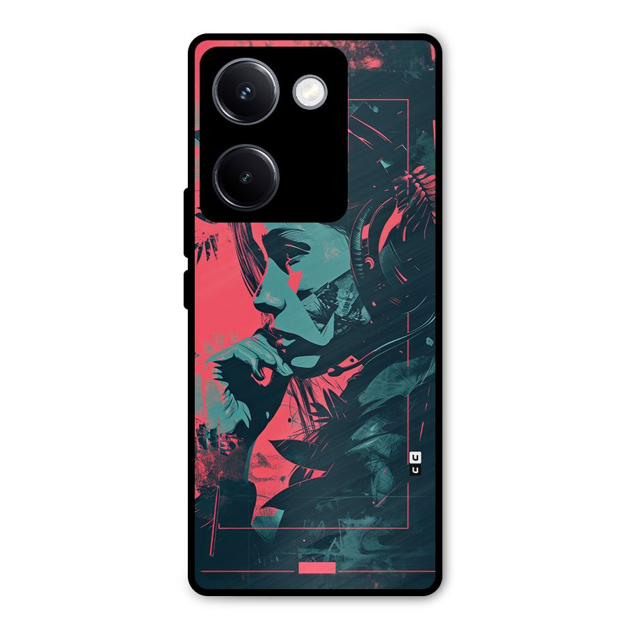 Musical Illustration Metal Back Case for Vivo Y300 Plus