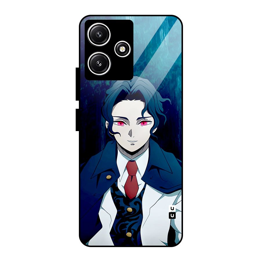 Muzan Kibutsuji Glass Back Case for Poco M6 Pro