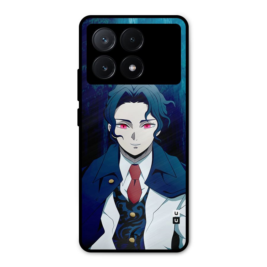 Muzan Kibutsuji Metal Back Case for Poco X6 Pro