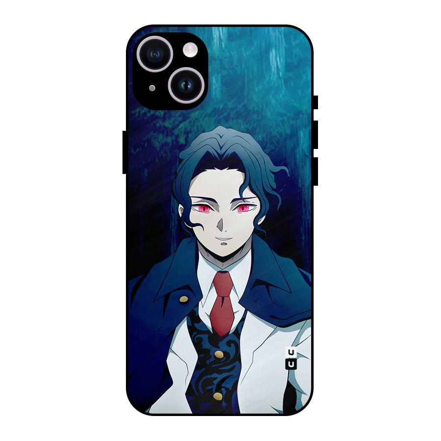 Muzan Kibutsuji Metal Back Case for iPhone 14 Plus