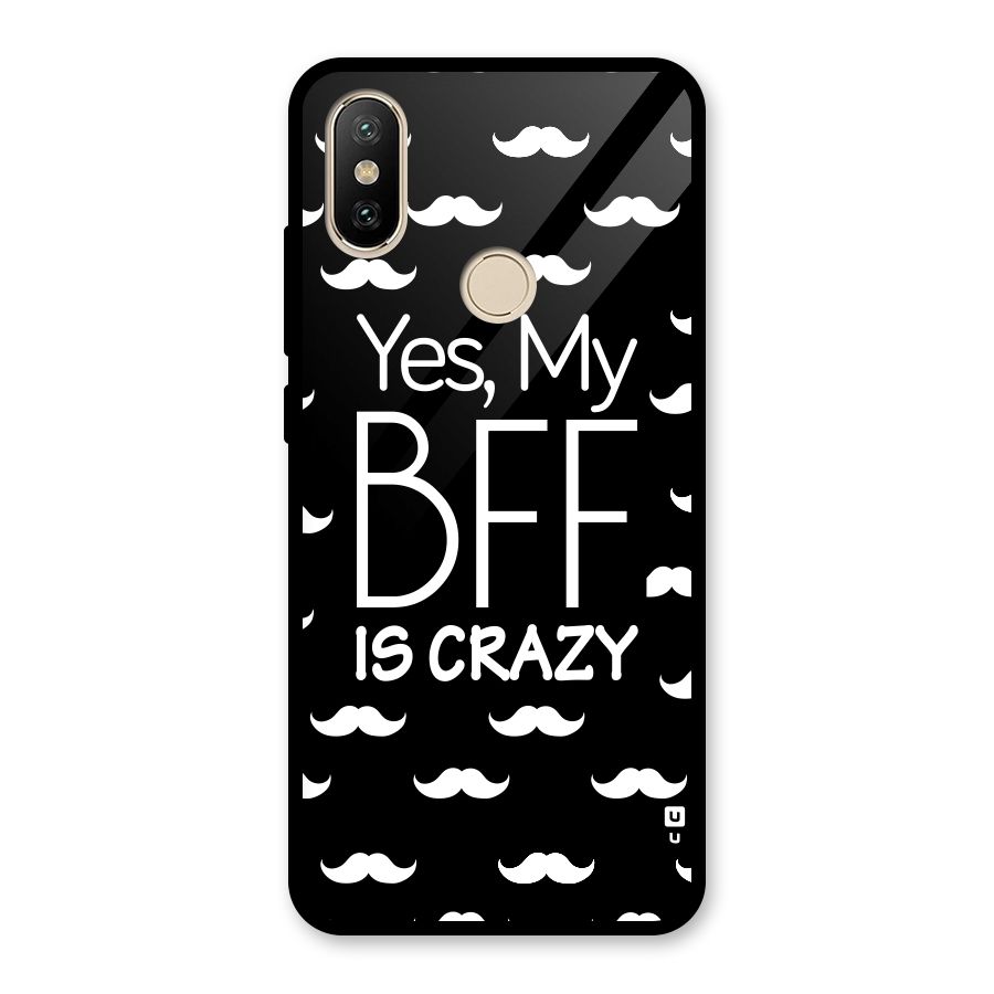My Bff Is Crazy Glass Back Case for Redmi A2