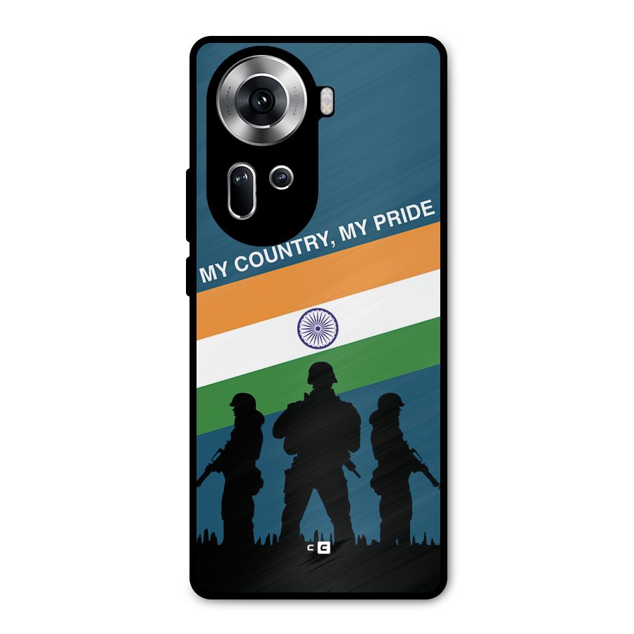 My Country My Pride Metal Back Case for Oppo Reno11 5G
