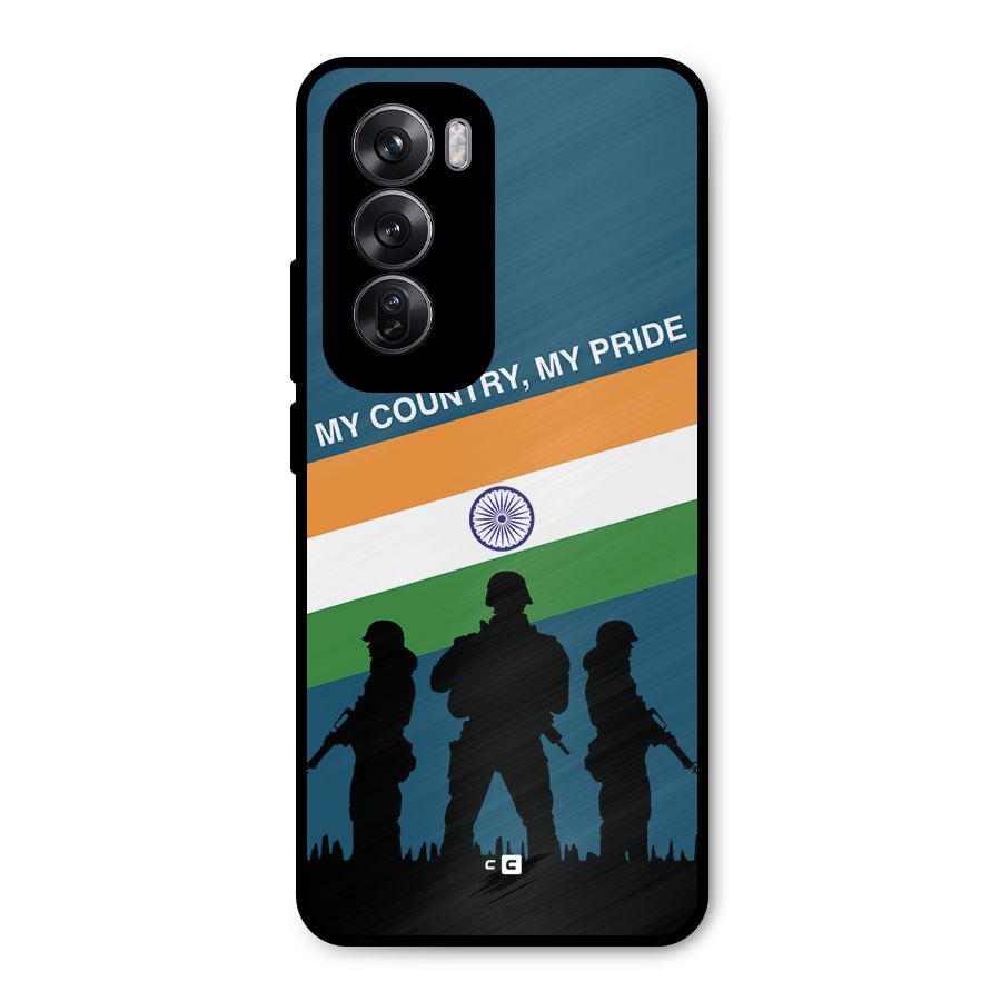 My Country My Pride Metal Back Case for Oppo Reno12 Pro