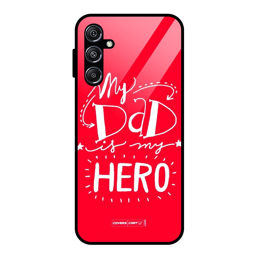 My Dad My Hero Glass Back Case for Galaxy M34 5G