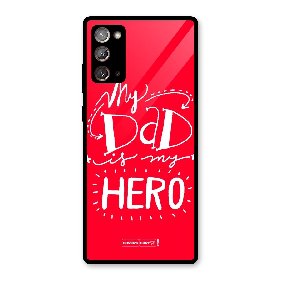 My Dad My Hero Glass Back Case for Galaxy Note 20