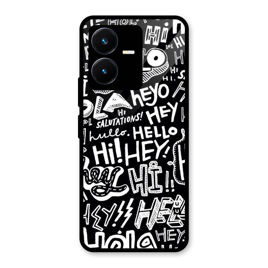 My Friend Glass Back Case for Vivo Y22s