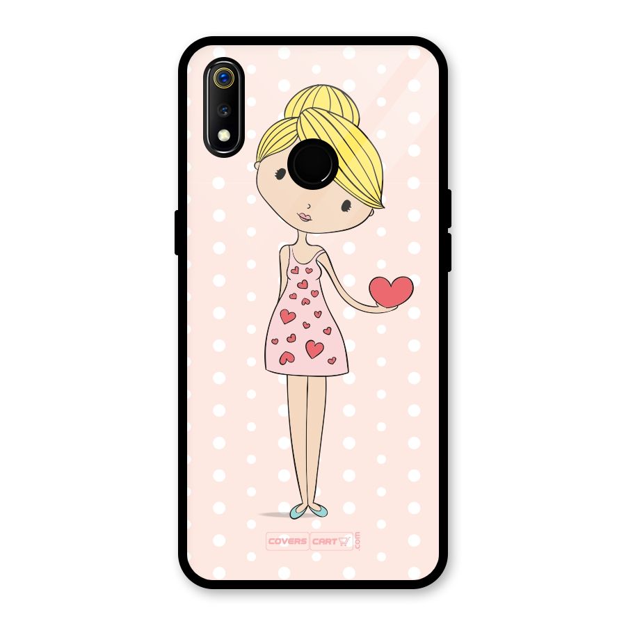 My Innocent Heart Glass Back Case for Realme 3i