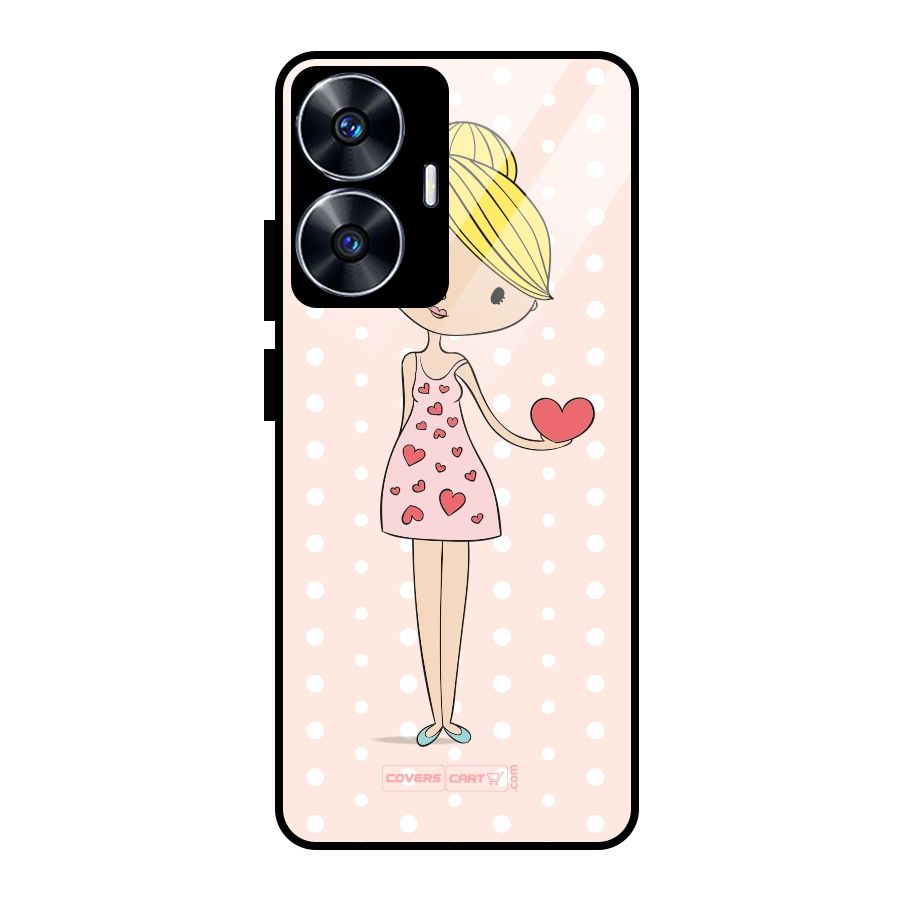 My Innocent Heart Glass Back Case for Realme Narzo N55