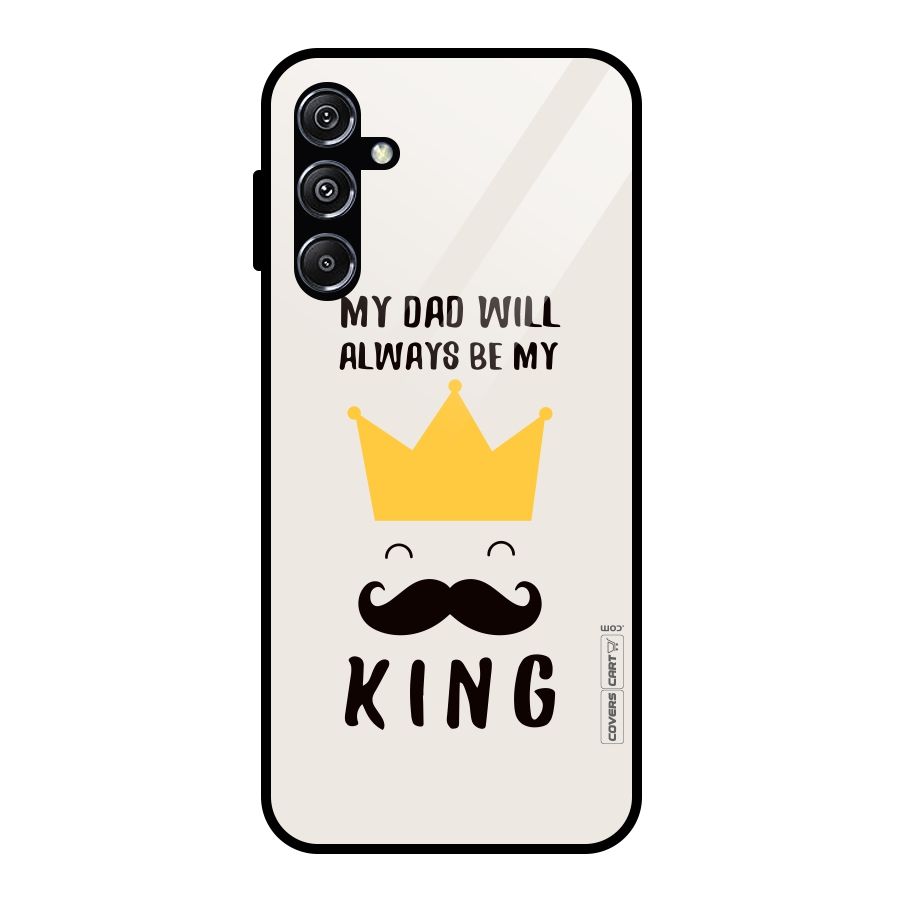 My King Dad Glass Back Case for Galaxy M34 5G