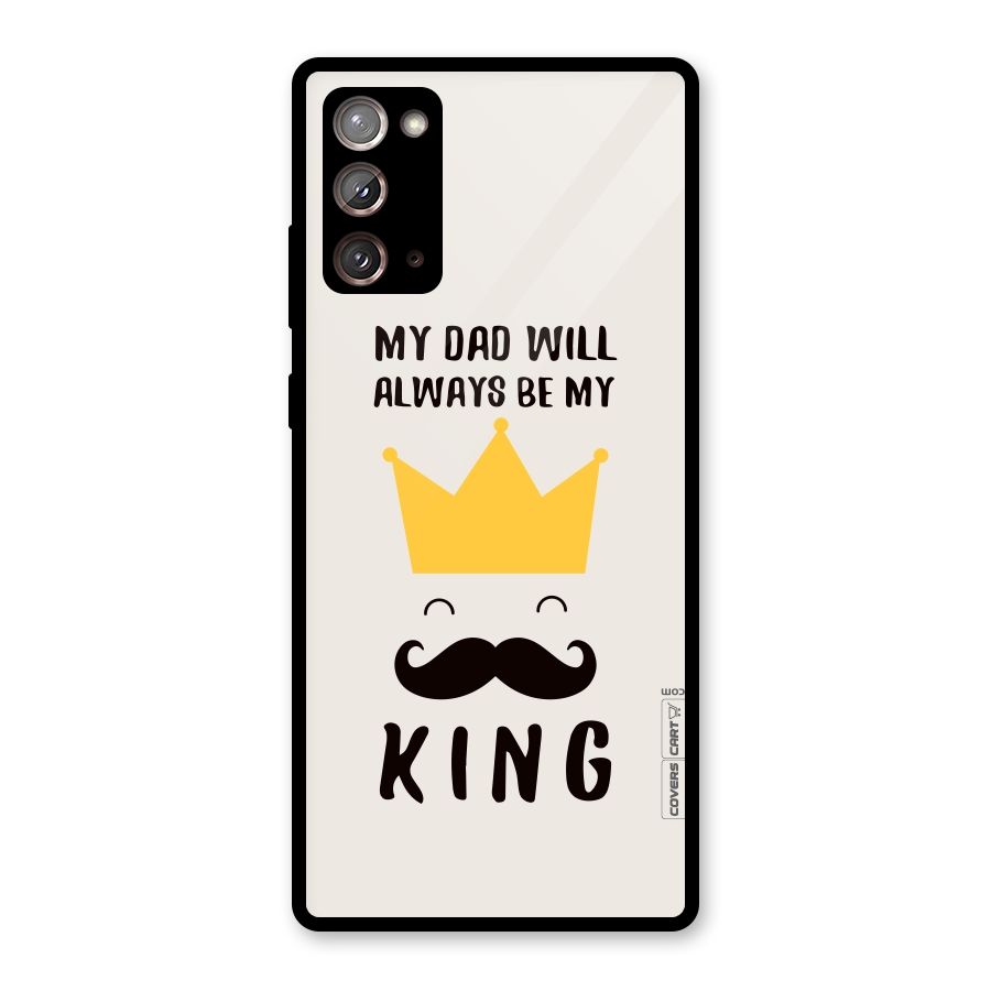 My King Dad Glass Back Case for Galaxy Note 20