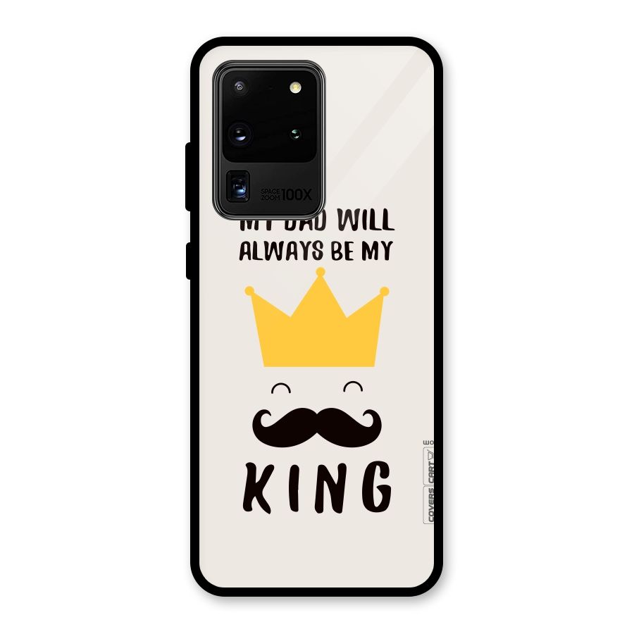 My King Dad Glass Back Case for Galaxy S20 Ultra