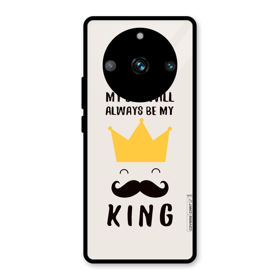 My King Dad Glass Back Case for Realme 11 Pro