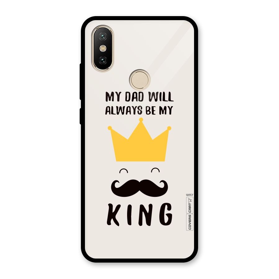 My King Dad Glass Back Case for Redmi A2