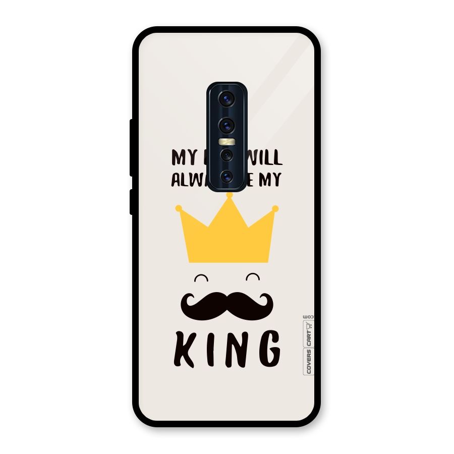 My King Dad Glass Back Case for Vivo V17 Pro