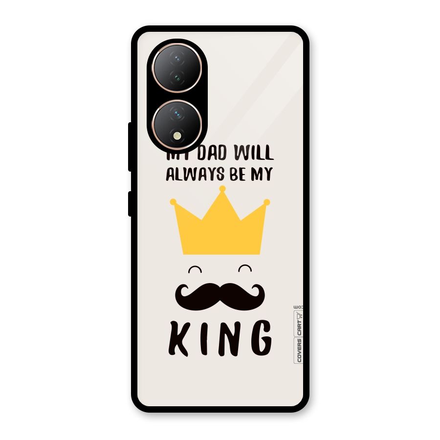 My King Dad Glass Back Case for Vivo Y100A