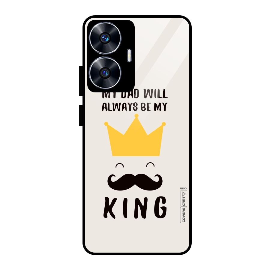 My King Dad Glass Back Case for realme C55