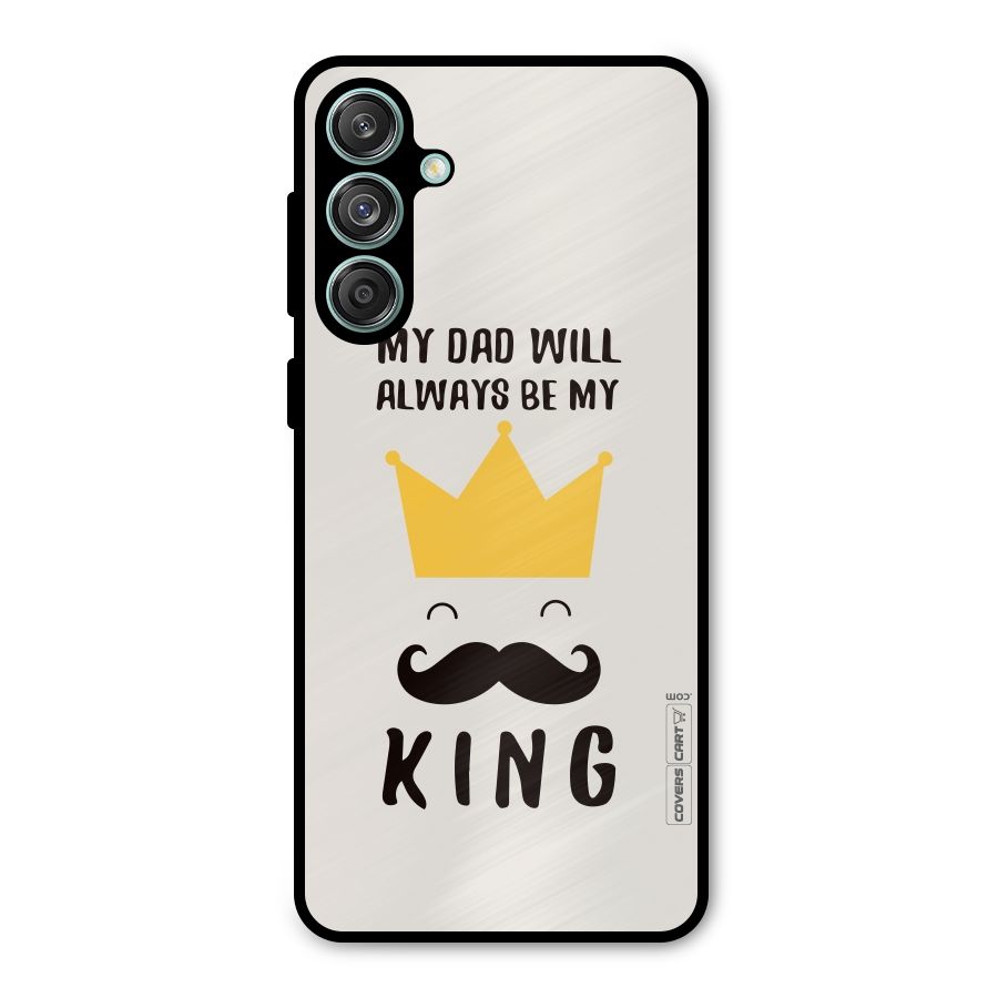 My King Dad Metal Back Case for Galaxy M55 5G