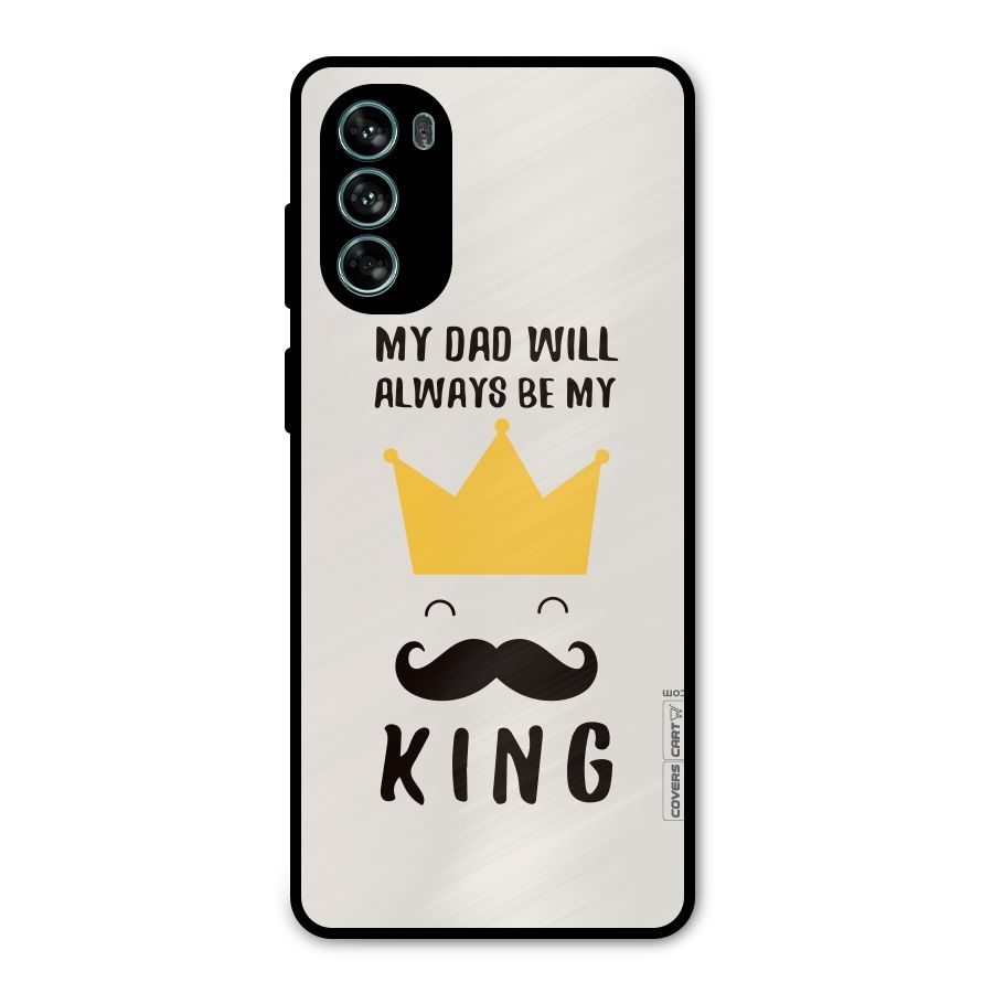 My King Dad Metal Back Case for Moto G62