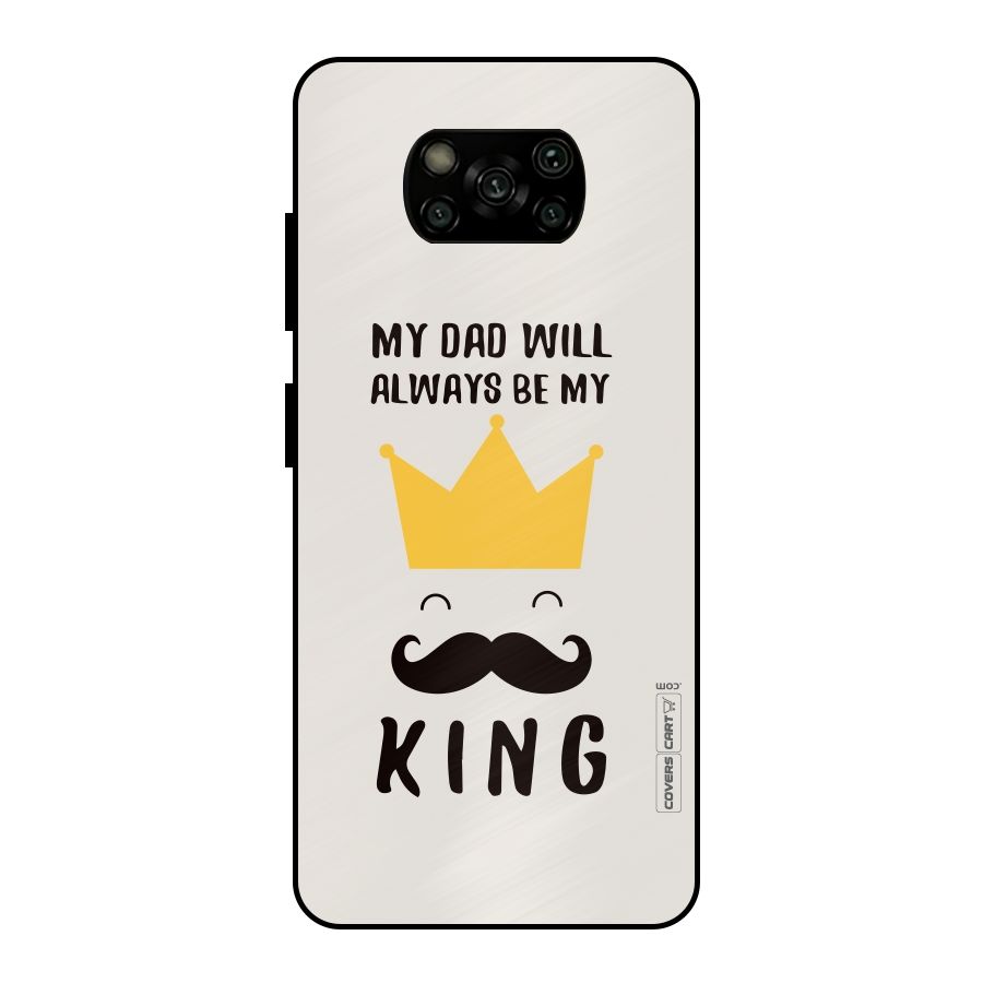 My King Dad Metal Back Case for Poco X3
