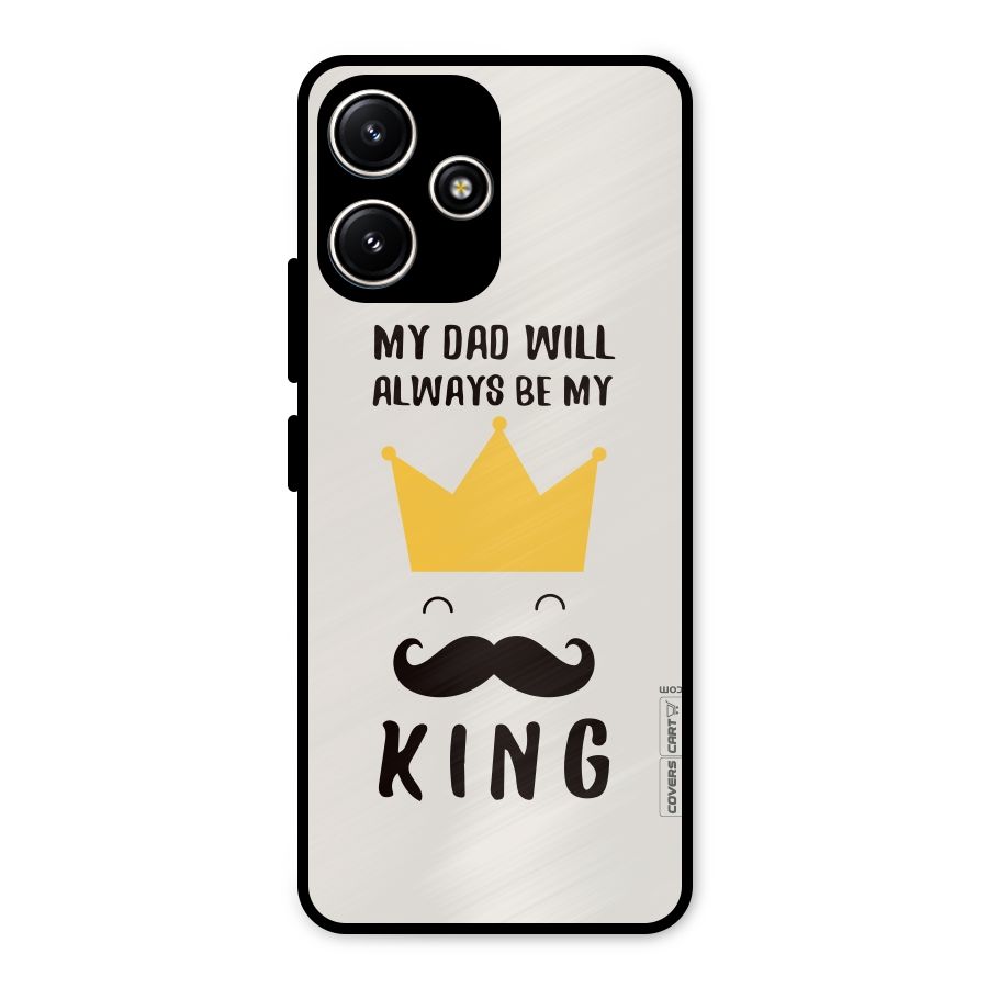 My King Dad Metal Back Case for Redmi 12 5G
