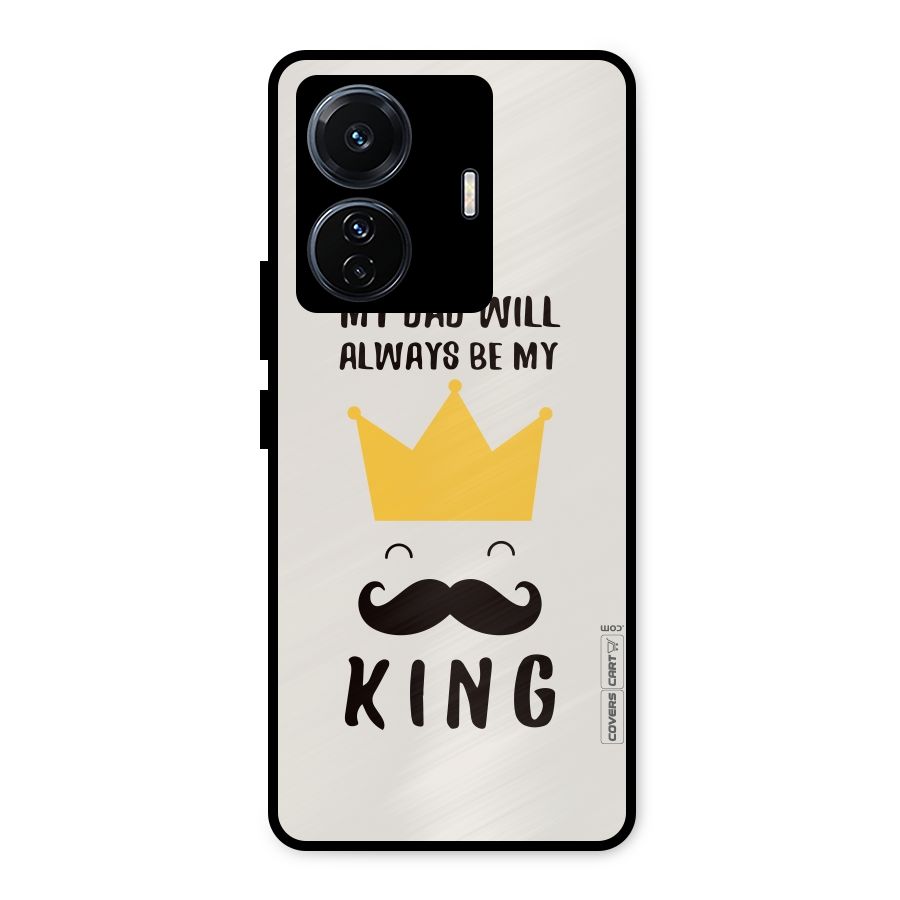 My King Dad Metal Back Case for Vivo T1 Pro