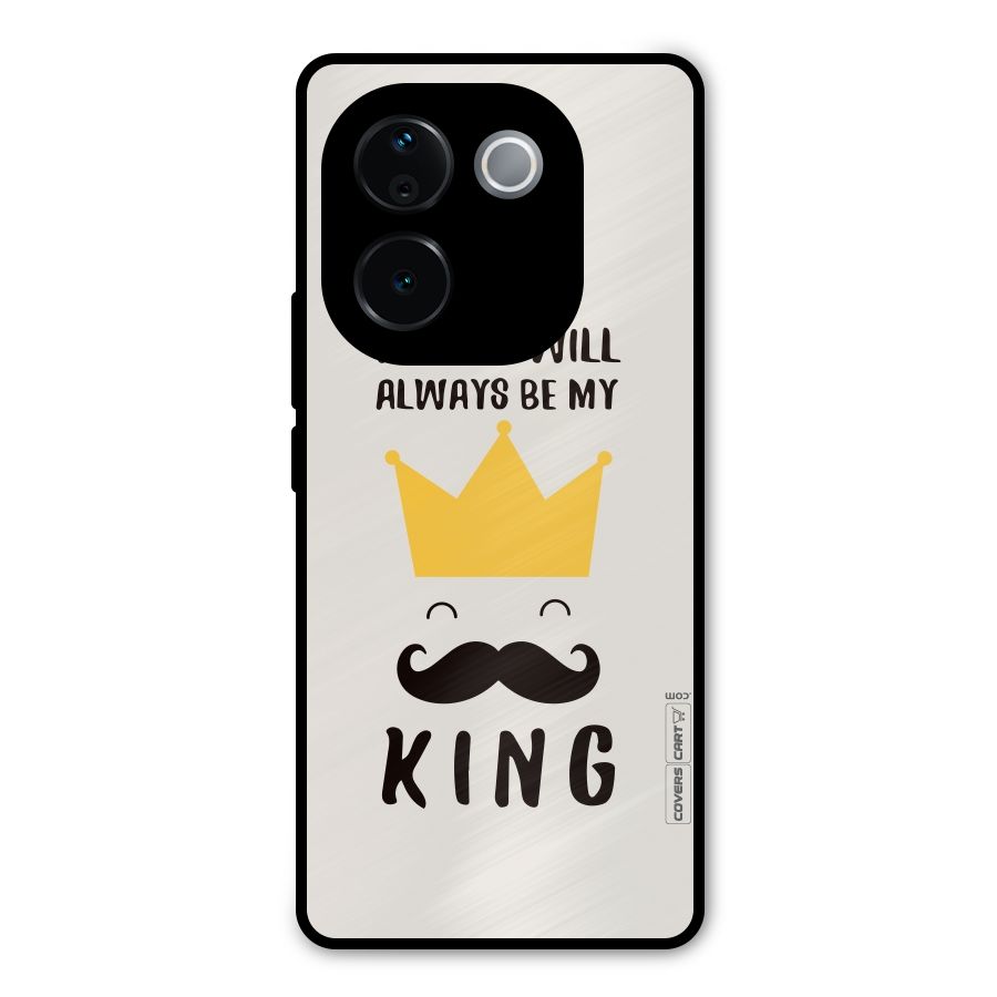 My King Dad Metal Back Case for Vivo T3 Pro