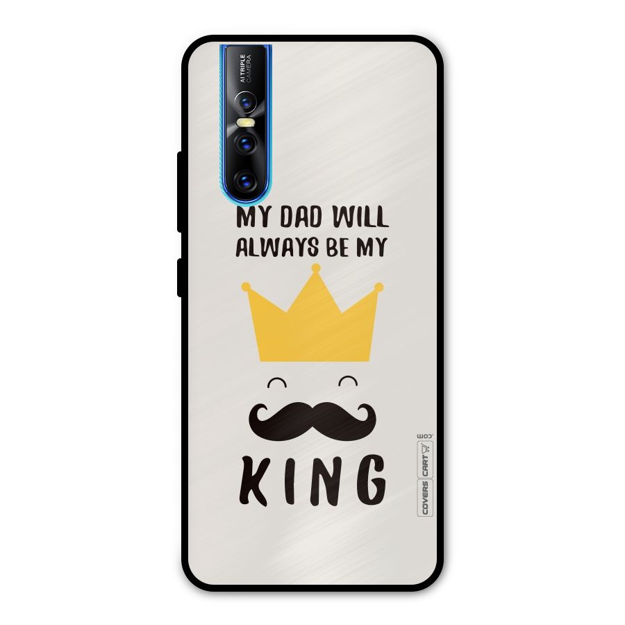 My King Dad Metal Back Case for Vivo V15 Pro