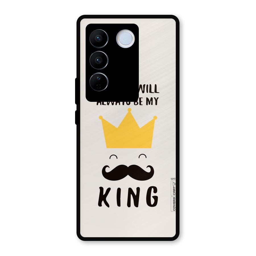 My King Dad Metal Back Case for Vivo V27