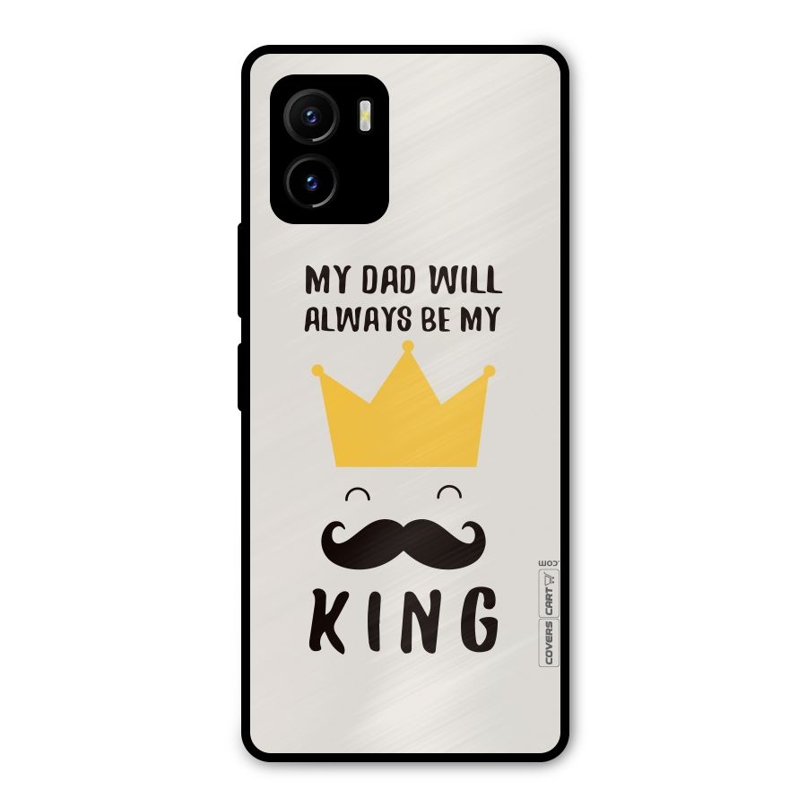 My King Dad Metal Back Case for Vivo Y15s