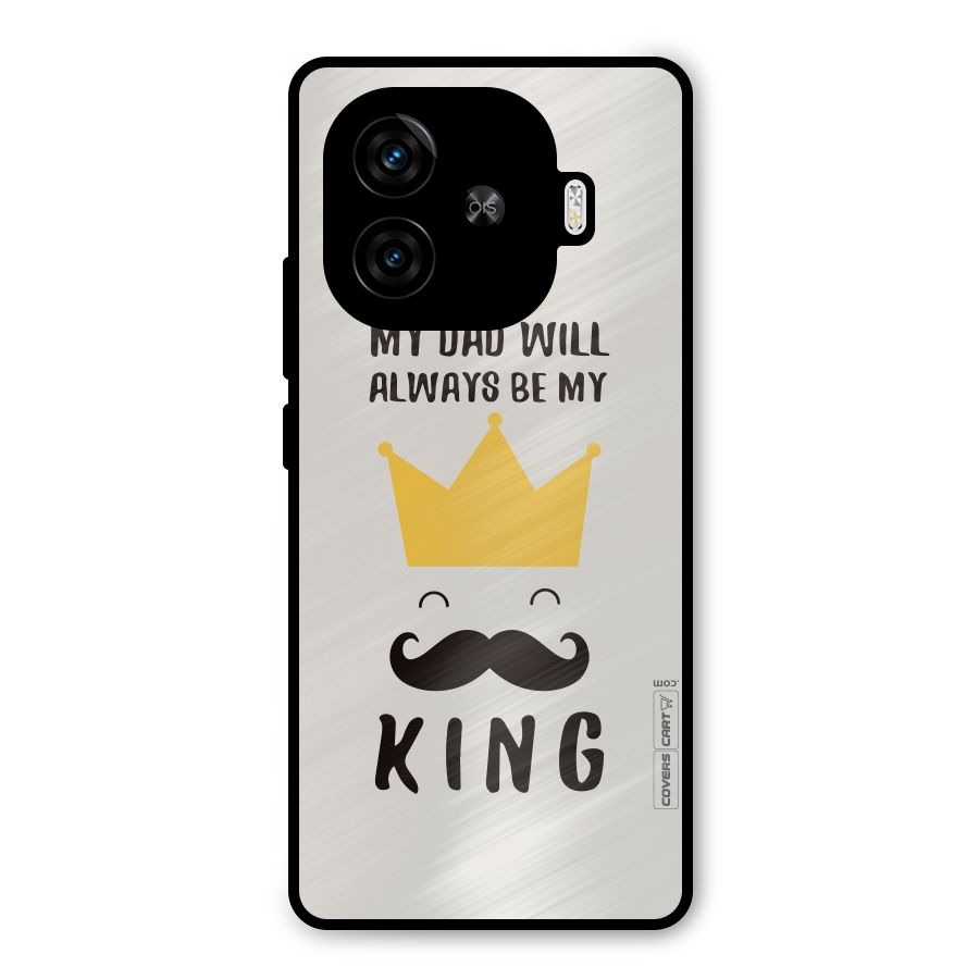 My King Dad Metal Back Case for iQOO Z9 Turbo